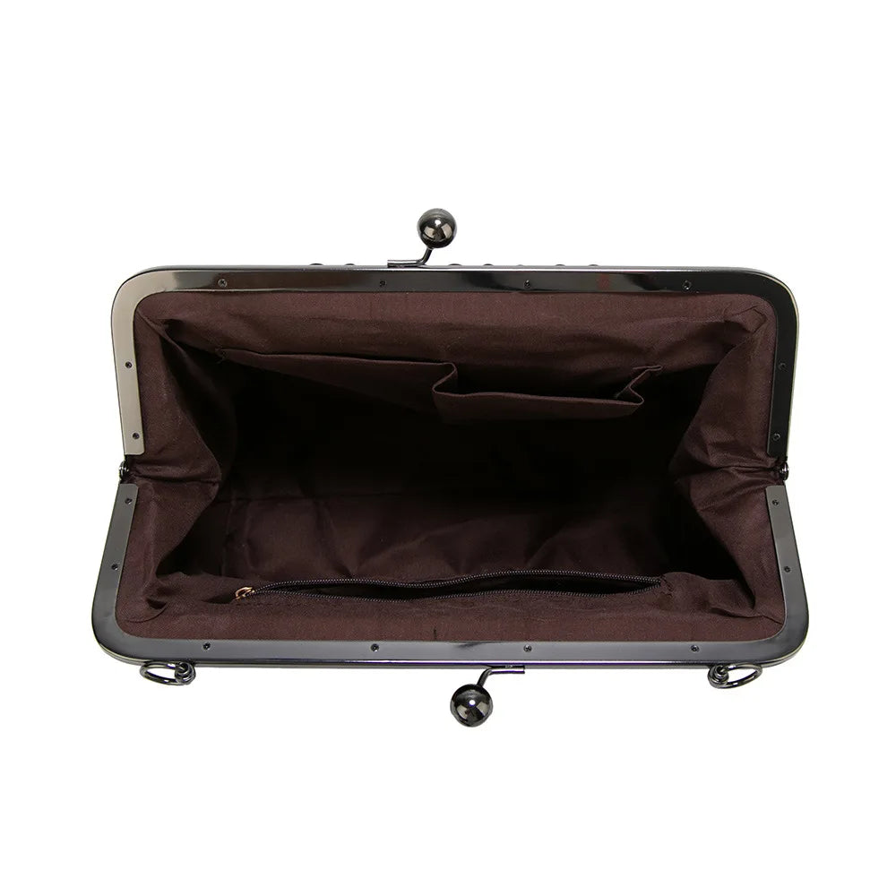 Vintage PU Leather Handbag for Women – Chic Shoulder & Crossbody Tote Bag with Rotating Clasp