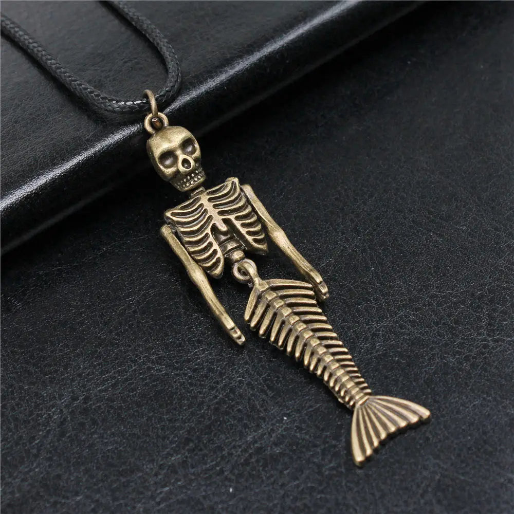 Vintage Style Necklace for Men – Leather Chain with Pendant, DIY Compatible