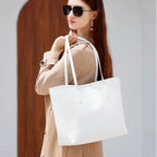 Women’s Faux Leather Tote Bag – Large Floral Shoulder Handbag, Casual Everyday Shopping Bag