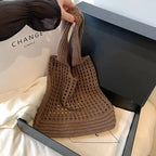 Boho Crochet Tote Bag for Women – Large Woven Shoulder Bag
