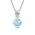 Sterling Silver Diamond Pendant Necklace – Dahlia Cut, Fine Jewelry for Women