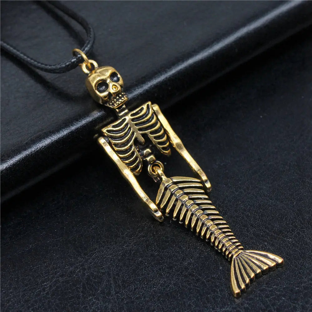 Vintage Style Necklace for Men – Leather Chain with Pendant, DIY Compatible