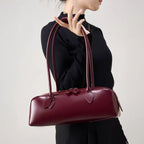 Vintage Leather Shoulder Bag for Women – Large Capacity East West Handbag, Retro Korean Style Luxury Armpit Bag