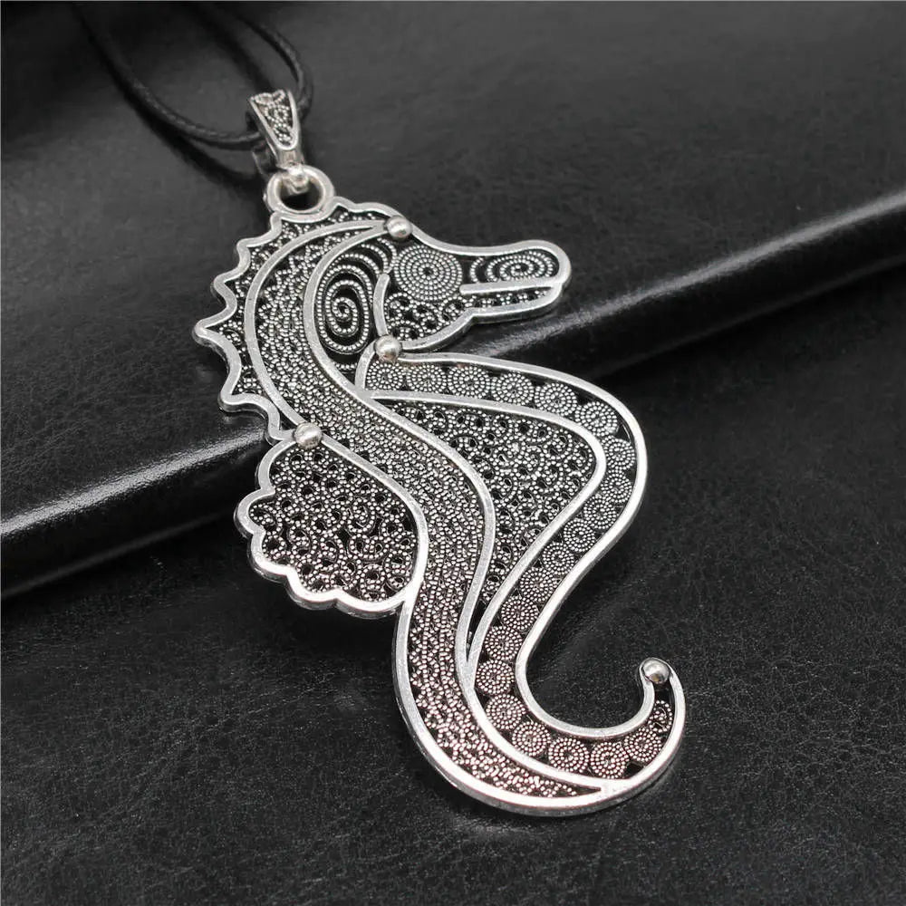Vintage Style Necklace for Men – Leather Chain with Pendant, DIY Compatible