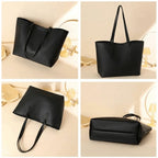 Women’s Faux Leather Tote Bag – Large Floral Shoulder Handbag, Casual Everyday Shopping Bag