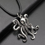Vintage Style Necklace for Men – Leather Chain with Pendant, DIY Compatible