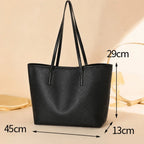 Women’s Faux Leather Tote Bag – Large Floral Shoulder Handbag, Casual Everyday Shopping Bag