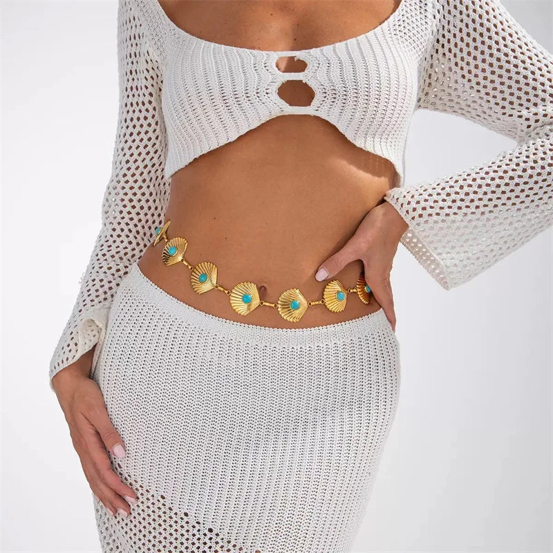 Women’s Gold or Silver Waist Chain – Body Chain Belt for Dresses, Bikinis & Summer Outfits