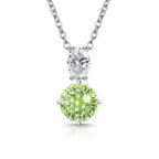 Sterling Silver Diamond Pendant Necklace – Dahlia Cut, Fine Jewelry for Women