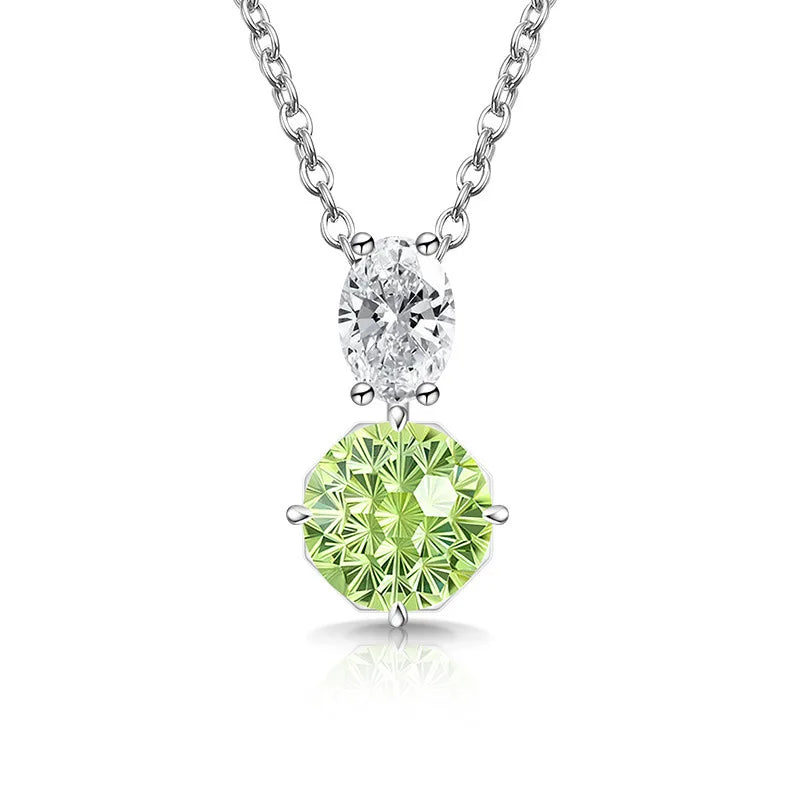 Sterling Silver Diamond Pendant Necklace – Dahlia Cut, Fine Jewelry for Women