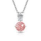 Sterling Silver Diamond Pendant Necklace – Dahlia Cut, Fine Jewelry for Women