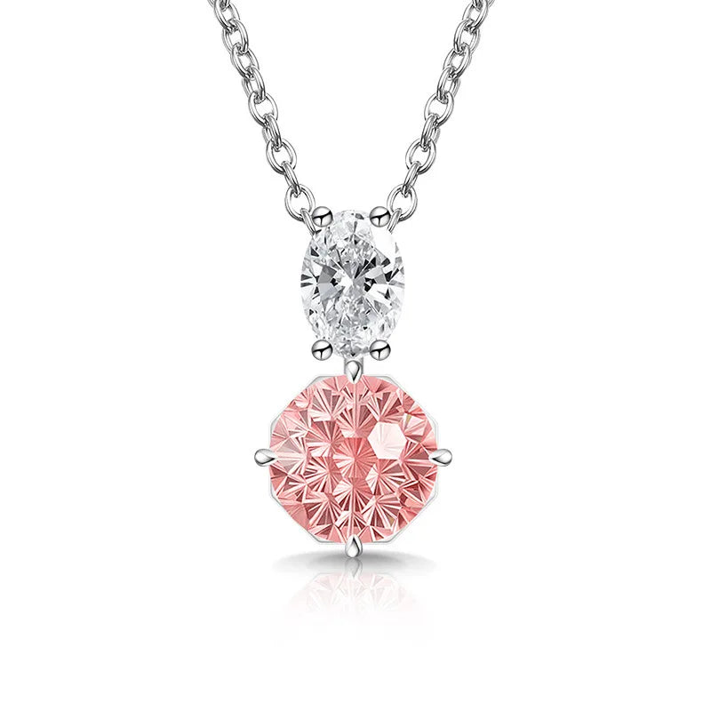 Sterling Silver Diamond Pendant Necklace – Dahlia Cut, Fine Jewelry for Women