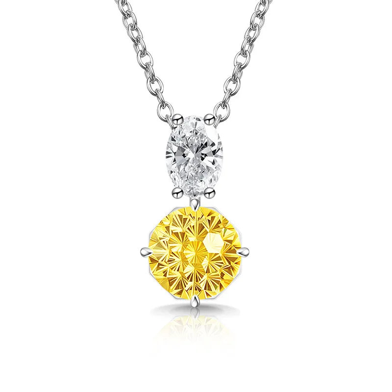 Sterling Silver Diamond Pendant Necklace – Dahlia Cut, Fine Jewelry for Women