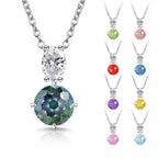 Sterling Silver Diamond Pendant Necklace – Dahlia Cut, Fine Jewelry for Women