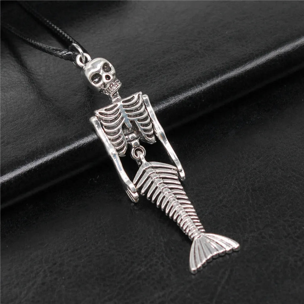 Vintage Style Necklace for Men – Leather Chain with Pendant, DIY Compatible