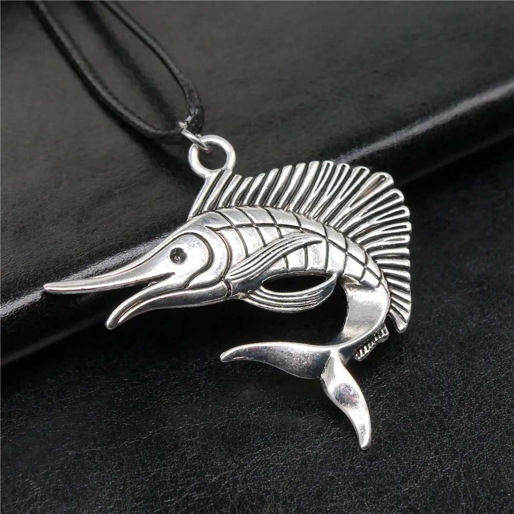 Vintage Style Necklace for Men – Leather Chain with Pendant, DIY Compatible