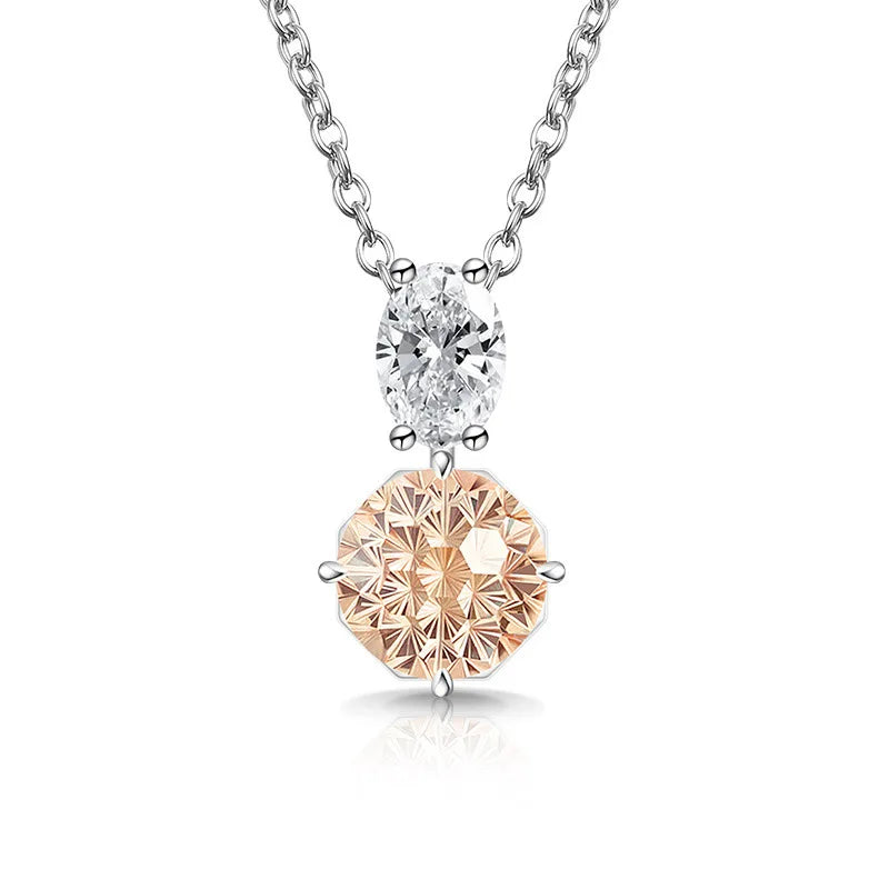 Sterling Silver Diamond Pendant Necklace – Dahlia Cut, Fine Jewelry for Women