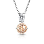 Sterling Silver Diamond Pendant Necklace – Dahlia Cut, Fine Jewelry for Women