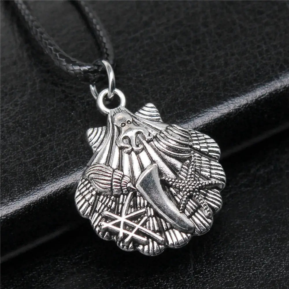 Vintage Style Necklace for Men – Leather Chain with Pendant, DIY Compatible