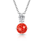 Sterling Silver Diamond Pendant Necklace – Dahlia Cut, Fine Jewelry for Women