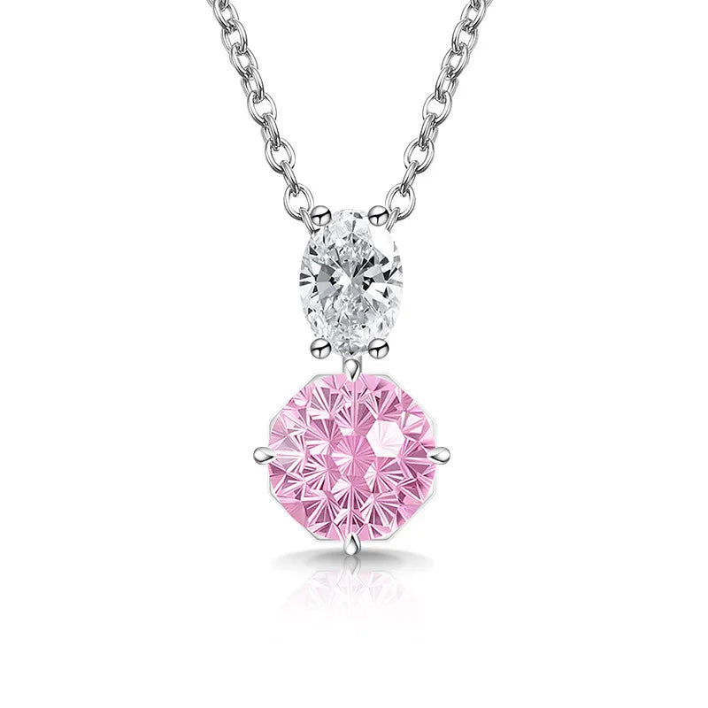 Sterling Silver Diamond Pendant Necklace – Dahlia Cut, Fine Jewelry for Women
