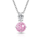 Sterling Silver Diamond Pendant Necklace – Dahlia Cut, Fine Jewelry for Women