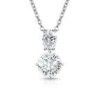 Sterling Silver Diamond Pendant Necklace – Dahlia Cut, Fine Jewelry for Women