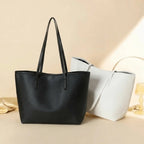 Women’s Faux Leather Tote Bag – Large Floral Shoulder Handbag, Casual Everyday Shopping Bag