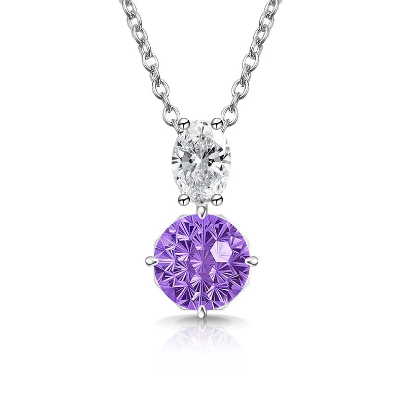 Sterling Silver Diamond Pendant Necklace – Dahlia Cut, Fine Jewelry for Women