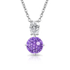 Sterling Silver Diamond Pendant Necklace – Dahlia Cut, Fine Jewelry for Women