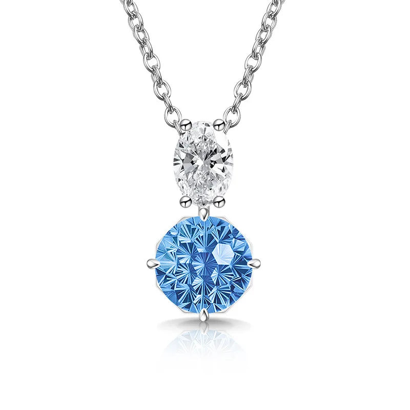 Sterling Silver Diamond Pendant Necklace – Dahlia Cut, Fine Jewelry for Women