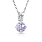 Sterling Silver Diamond Pendant Necklace – Dahlia Cut, Fine Jewelry for Women