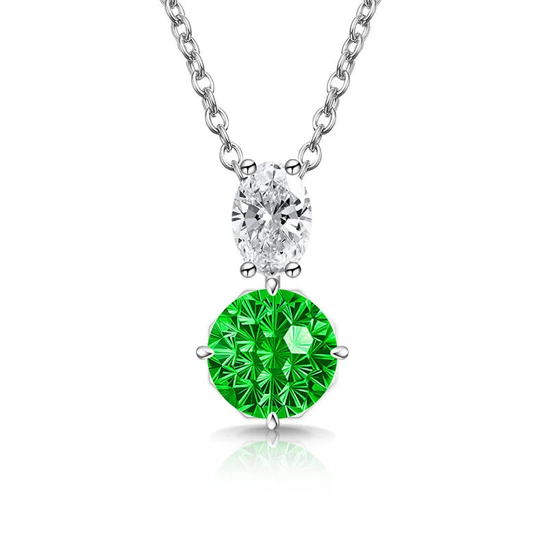 Sterling Silver Diamond Pendant Necklace – Dahlia Cut, Fine Jewelry for Women