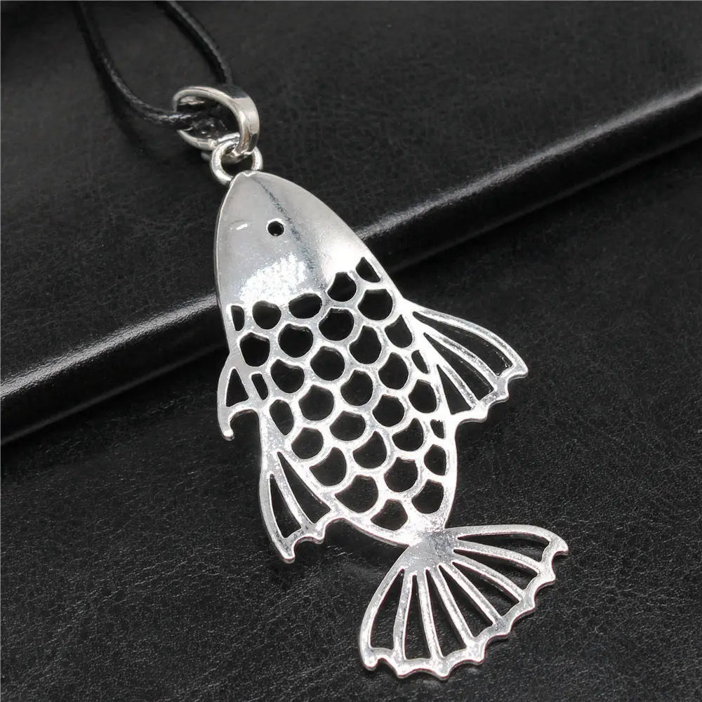 Vintage Style Necklace for Men – Leather Chain with Pendant, DIY Compatible