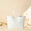 Women’s Faux Leather Tote Bag – Large Floral Shoulder Handbag, Casual Everyday Shopping Bag